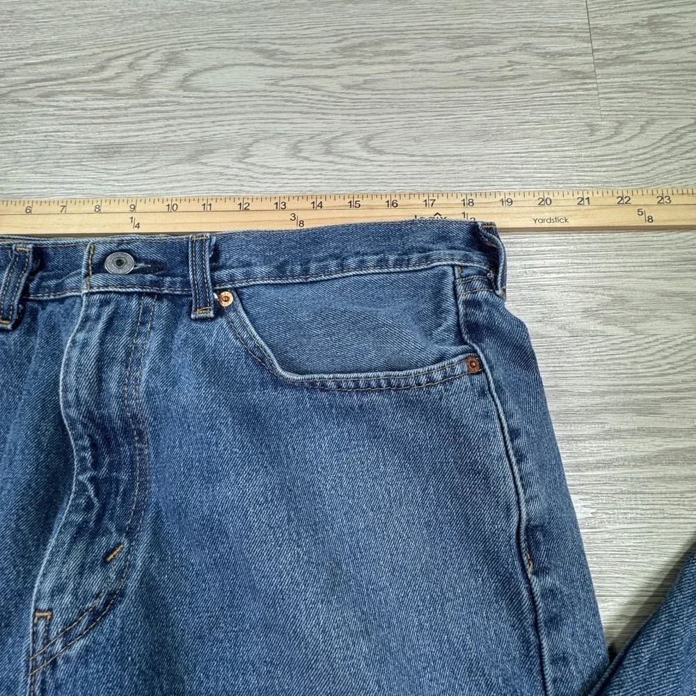 Levi's Men's Jeans 505 Regular Fit Straight Leg Blue‎ W36 L32 Cotton Denim